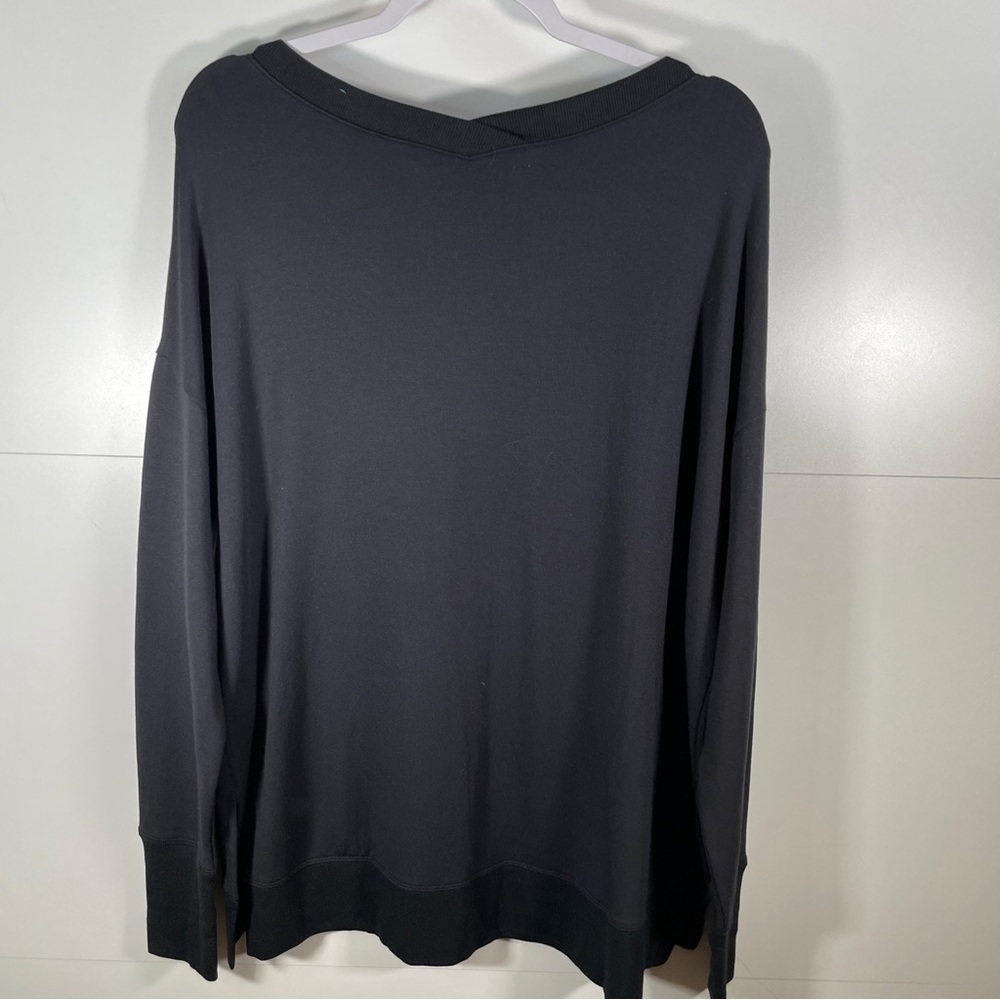 NWT Athleta Black Coaster Luxe V-neck Sweatshirt - Picture 4 of 10